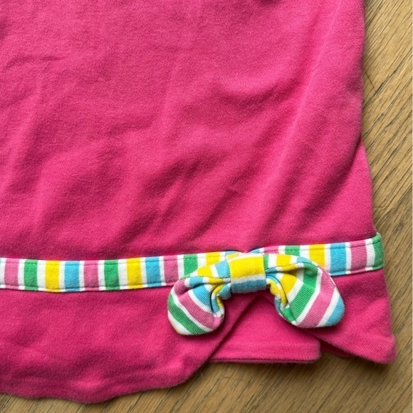 Florence Eiseman Pink Tank Top with rainbow bow stripe Sz 5 - Picture 2 of 6